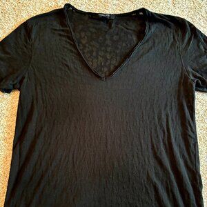 All Saints Burnout V-neck Tee